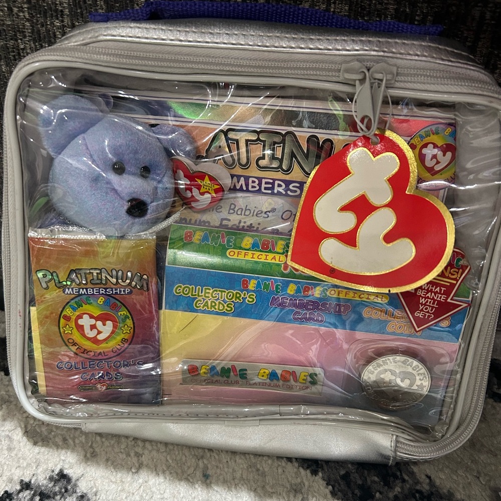 Rare. Beanie Babies Official Collection Platinum Pack